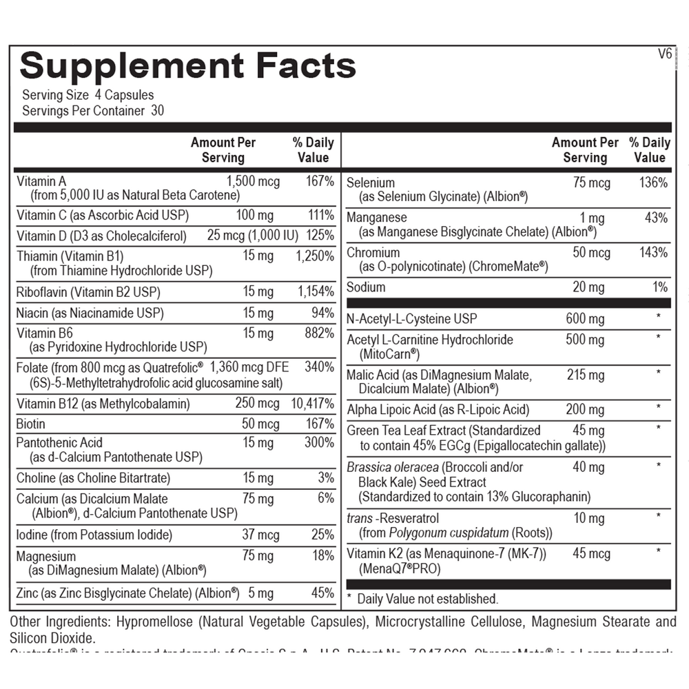 Ortho Molecular Products MitoCORE® Mitochondrial Support & Cellular Energy Formula – 120 Capsules