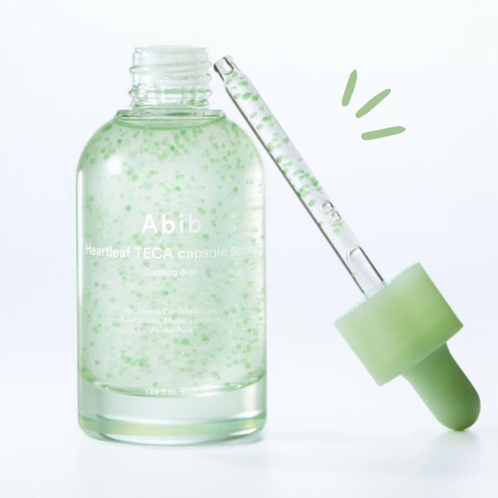 Abib Heartleaf Teca Capsule Serum Calming Drop 1.69 fl oz (50ml) | Soothing Korean Skincare Serum for Sensitive Skin