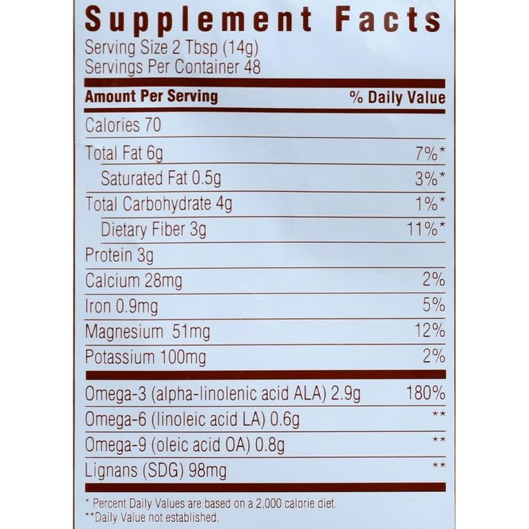 Spectrum Essentials Organic Ground Premium Flaxseed – Omega-3 & Lignans (14 oz / 396 g)